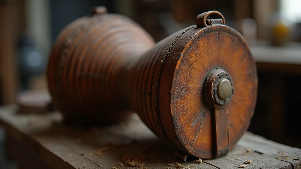 Close-up of a restored accordion bellows