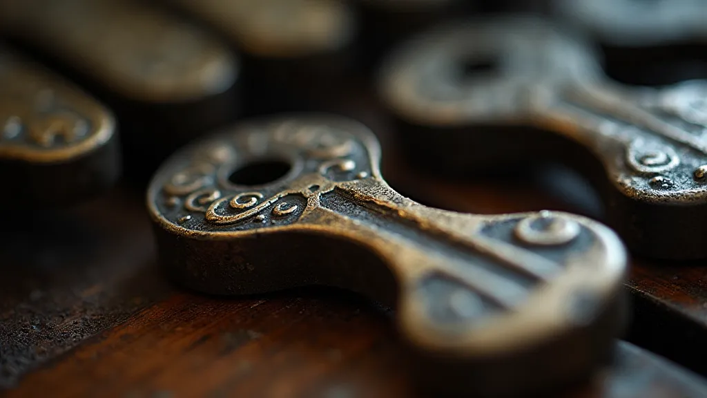 Antique accordion key