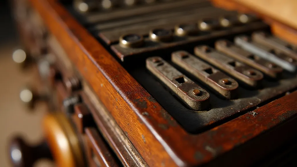 Antique accordion reed block