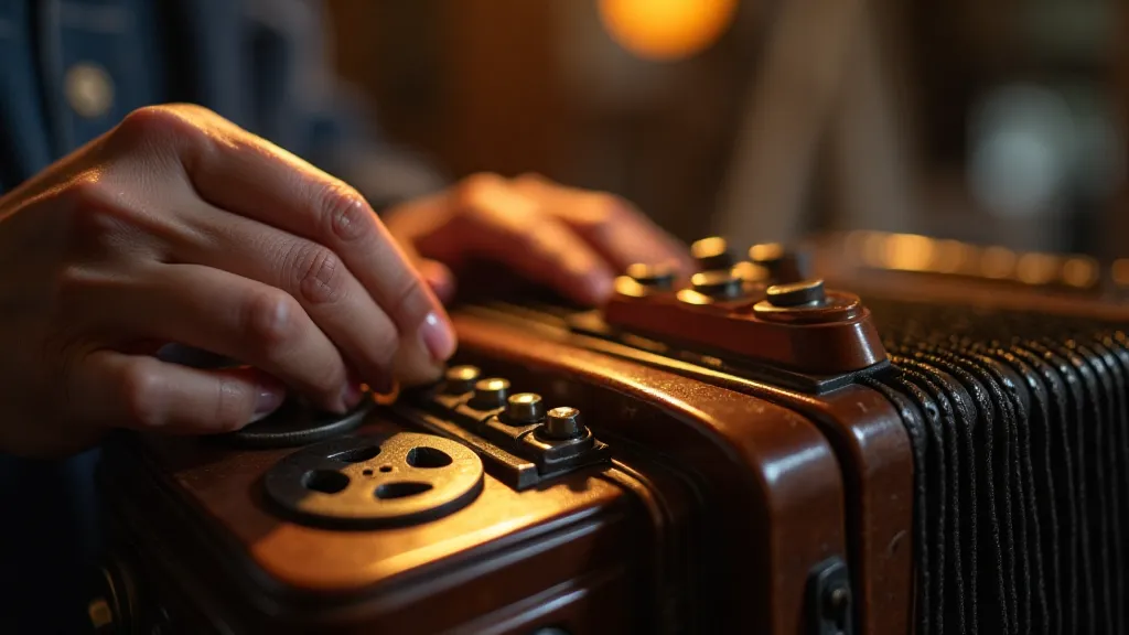 Craftsman repairing an antique accordion