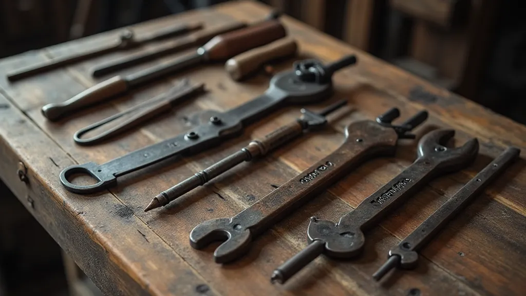 Antique lock picking tools