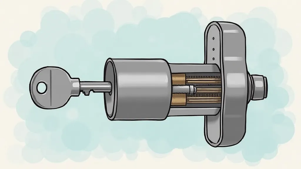 Animation of pins aligning and lock unlocking
