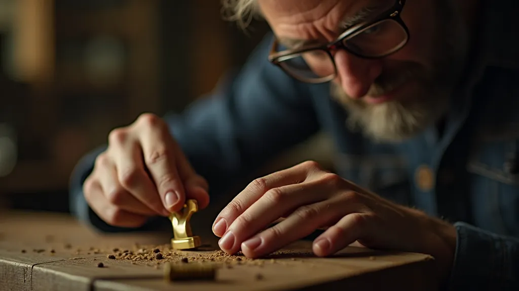 Craftsman restoring a brass lock