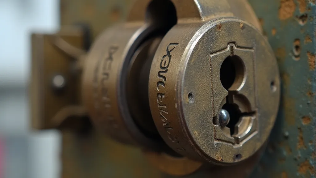 Lock cylinder with shear line visible